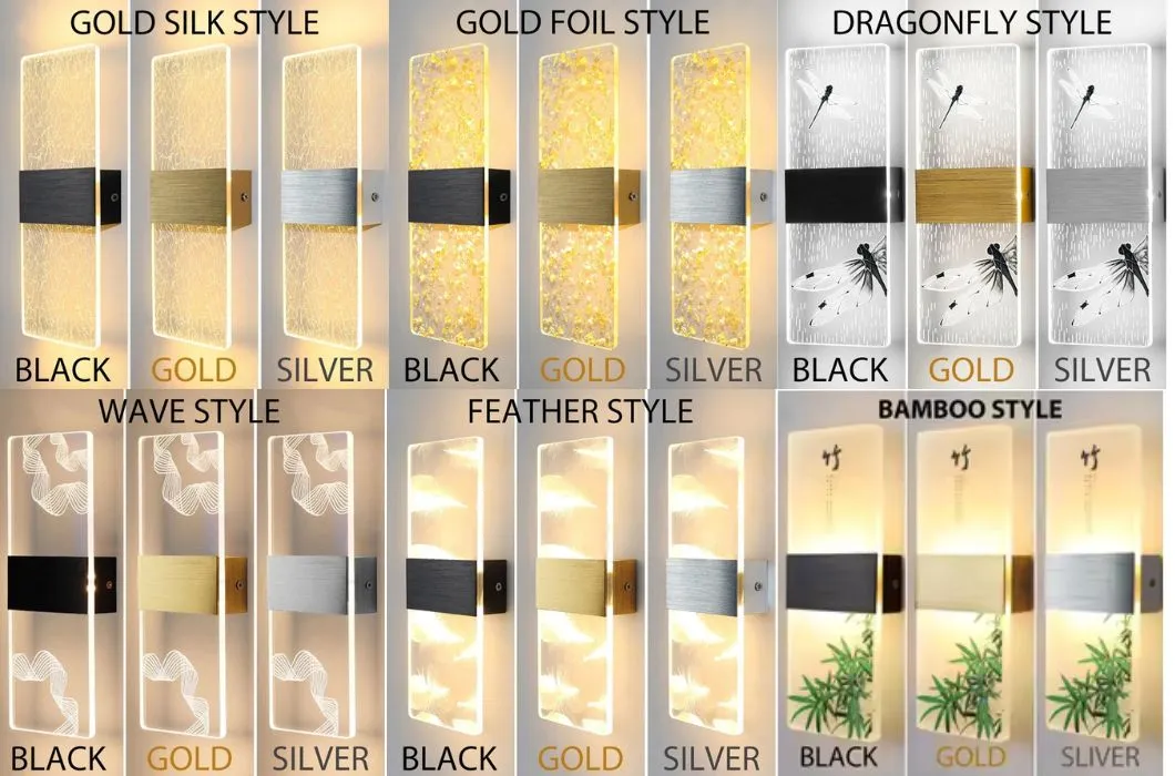 Modern Nordic Acrylic Wall Lamps with Remote Control, Acrylic LED Wall Sconce Indoor Wall Lighting for Living Room Bedside Stairs Home Decor