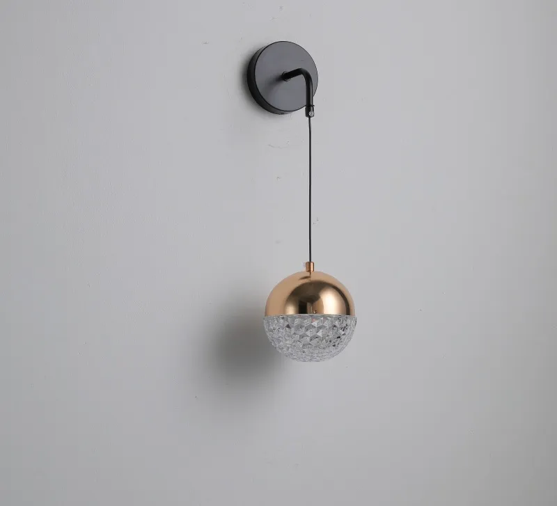 Modern Minimalist Iron Creative Wall Lamp for Villa Staircase Bedroom Living Room Acrylic Ball Wall Light (ZY-B086)