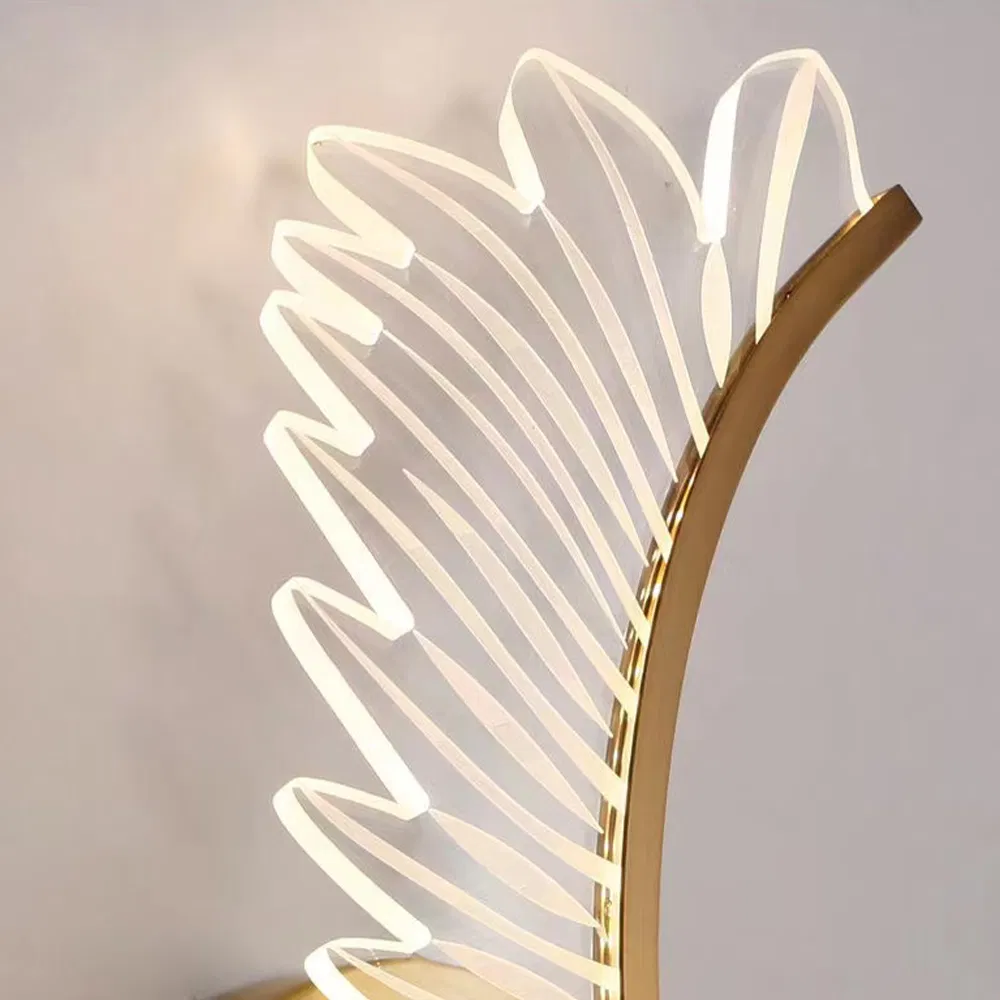 Luxurious Acrylic Feather Wall Lamp for Elegant Spaces
