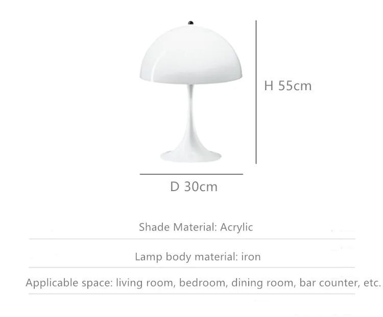 Modern Minimal Table Lamp Acrylic Lamp for Living Bedroom Study Desk Table Lamp (WH-MTB-36)