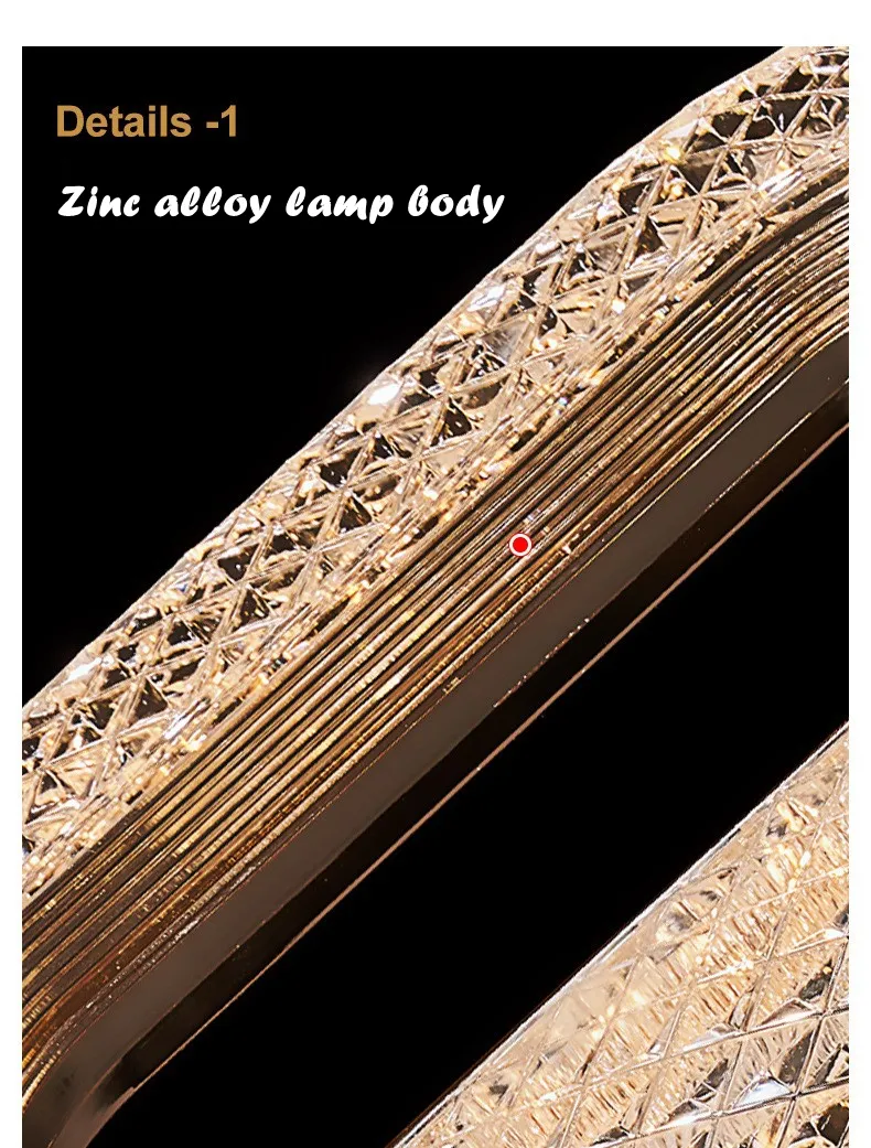 Modern Hanging Chandelier Gold Lustre Oval Acrylic Attic Pendant Lamp Duplex Stair Living Room Dining Room LED Hotel Hall Living