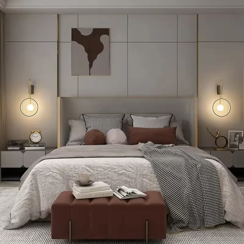 Gold New Design Bedroom Bedside LED Wall Lamp Fashionable Living Room Background Acrylic Iron Romantic LED Wall Light