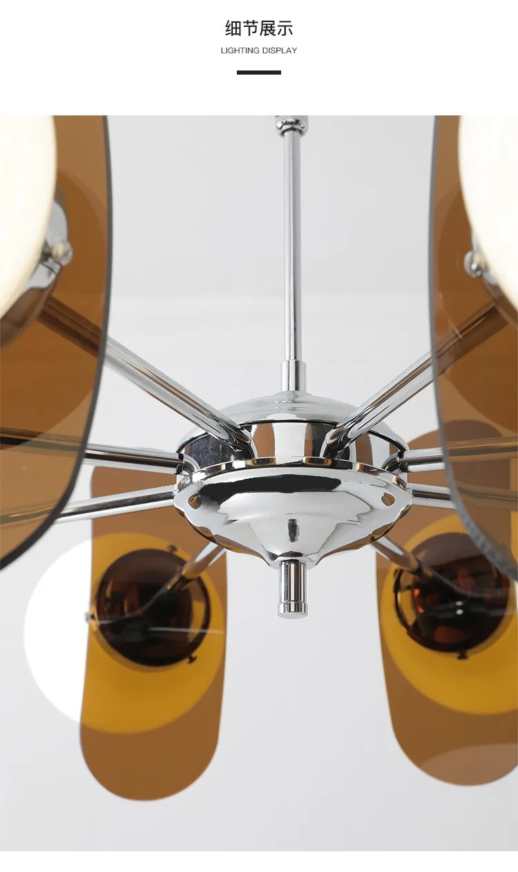 Nordic Middle Ancient Acrylic Beans Pendant Lamp Living Room Dining Room Study Restaurant Lamp (WH-AP-548)