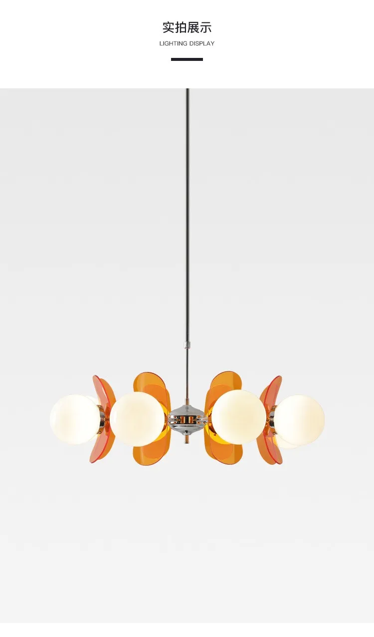 Nordic Middle Ancient Acrylic Beans Pendant Lamp Living Room Dining Room Study Restaurant Lamp (WH-AP-548)