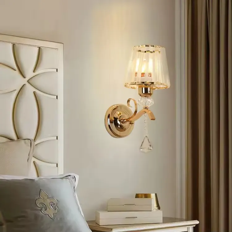 Nordic Wall Light Bedside Background 12W Acrylic Crystal LED Wall Lamp for Living Room