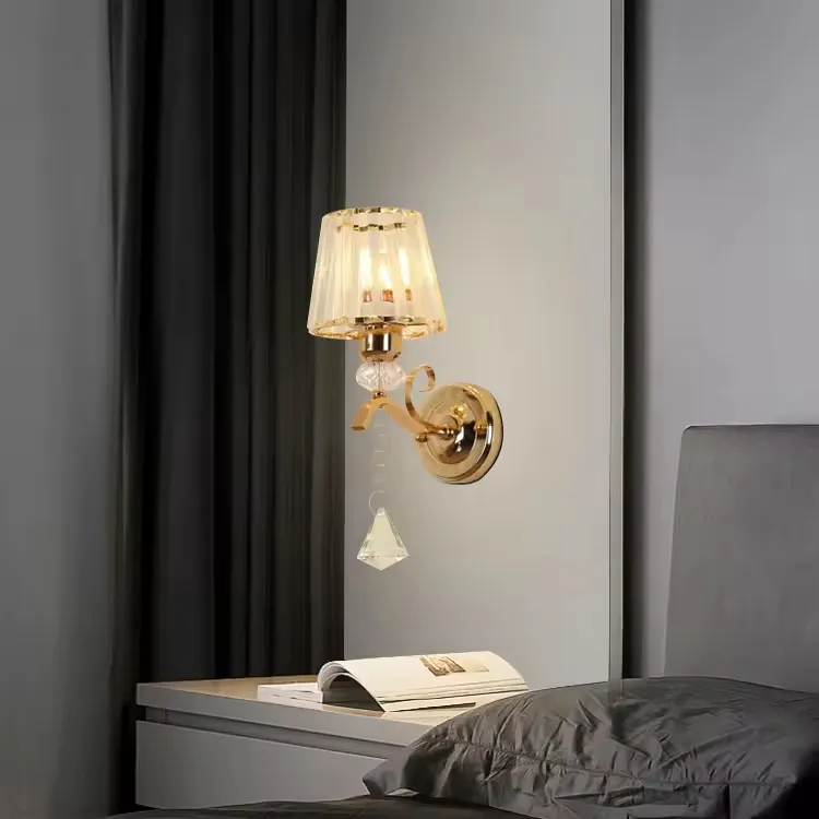 Nordic Wall Light Bedside Background 12W Acrylic Crystal LED Wall Lamp for Living Room