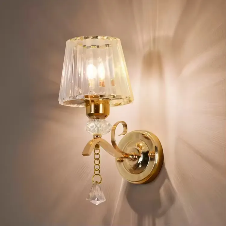 Nordic Wall Light Bedside Background 12W Acrylic Crystal LED Wall Lamp for Living Room