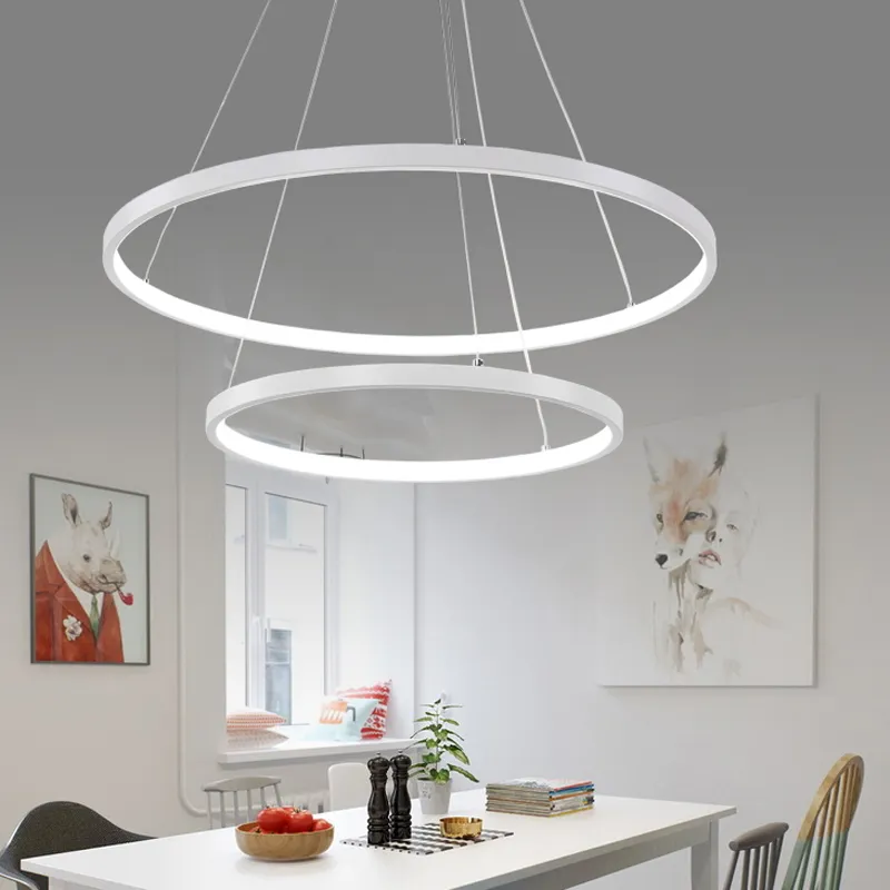 Acrylic Aluminum Body LED Ceiling Lamp Fixtures Groove Four Tier Pendant (WH-AP-629)