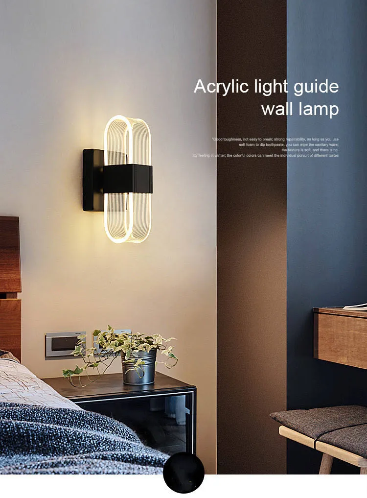 Modern Acrylic LED Wall Lamp for Home and Hotel Decor