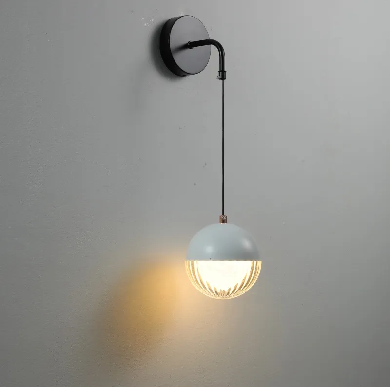 Modern Nordic Black Acrylic Wall Lamp for Restaurant Dining Room Bedroom Bedside Ball Wall Light Indoor Decoration (ZY-B087)