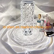 Indoor Decorative Room Restaurant Touch Portable Acrylic Crystal Bedside Rechargeable LED Table Lamp Modern Table Lamps Crystal Bedside Lamps for Bedroom
