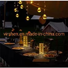 Indoor Decorative Room Restaurant Touch Portable Acrylic Crystal Bedside Rechargeable LED Table Lamp Modern Table Lamps Crystal Bedside Lamps for Bedroom