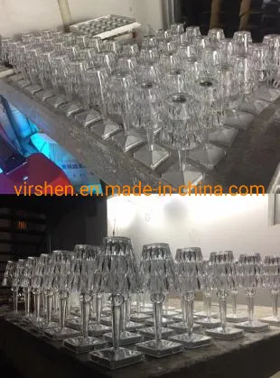 Indoor Decorative Room Restaurant Touch Portable Acrylic Crystal Bedside Rechargeable LED Table Lamp Modern Table Lamps Crystal Bedside Lamps for Bedroom