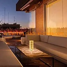 Indoor Decorative Room Restaurant Touch Portable Acrylic Crystal Bedside Rechargeable LED Table Lamp Modern Table Lamps Crystal Bedside Lamps for Bedroom