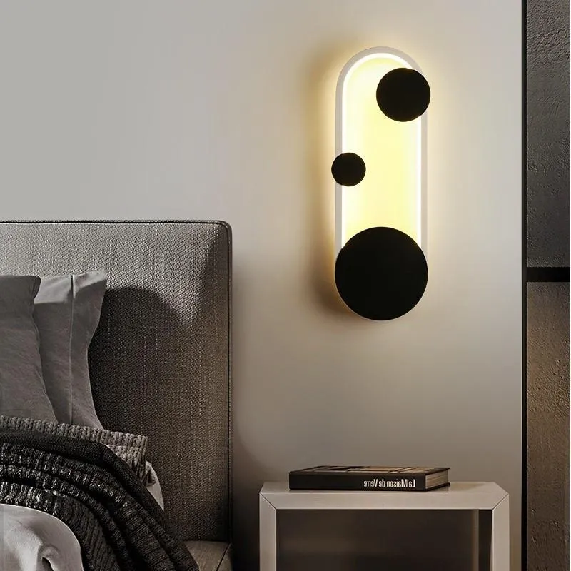 Stylish White Gold Round Acrylic Wall Lamp for Contemporary Spaces