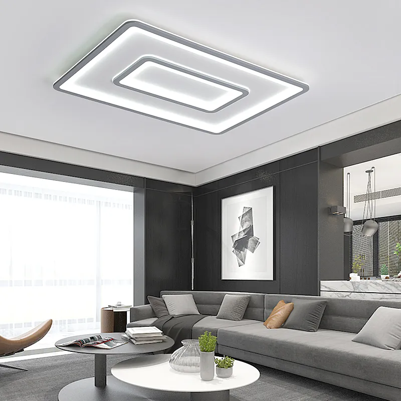 Modern Nordic Light Fixtures Indoor Acrylic Rectangle Lamp Ceiling Lamp