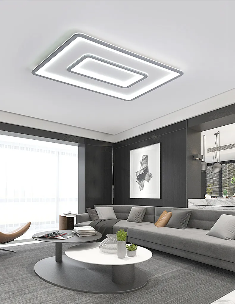 Modern Nordic Light Fixtures Indoor Acrylic Rectangle Lamp Ceiling Lamp