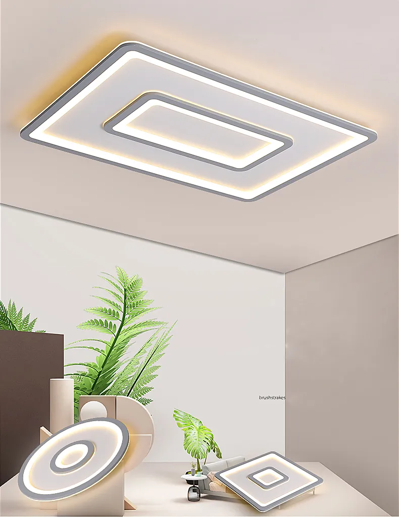 Modern Nordic Light Fixtures Indoor Acrylic Rectangle Lamp Ceiling Lamp