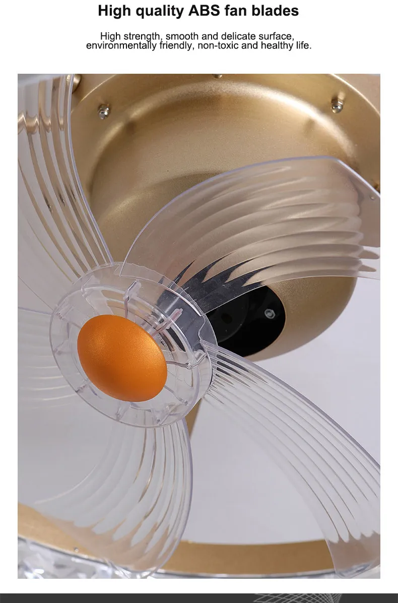 Modern Black/White Crystal Flush Mount LED Ceiling Fan Light for Living Room