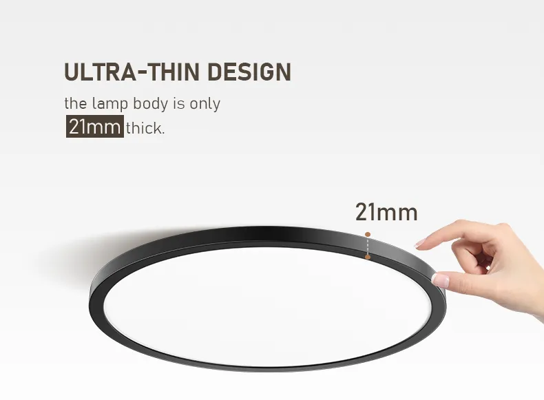 Modern LED Ultra-Thin Ceiling Light 21mm Adjustable