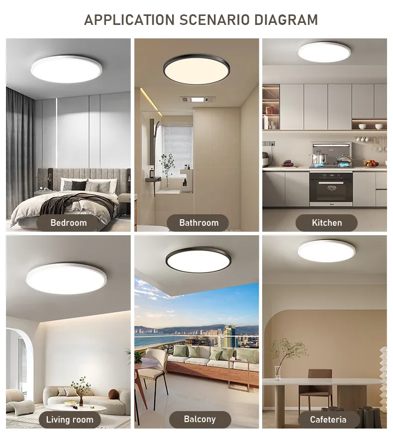 Modern LED Ultra-Thin Ceiling Light 21mm Adjustable