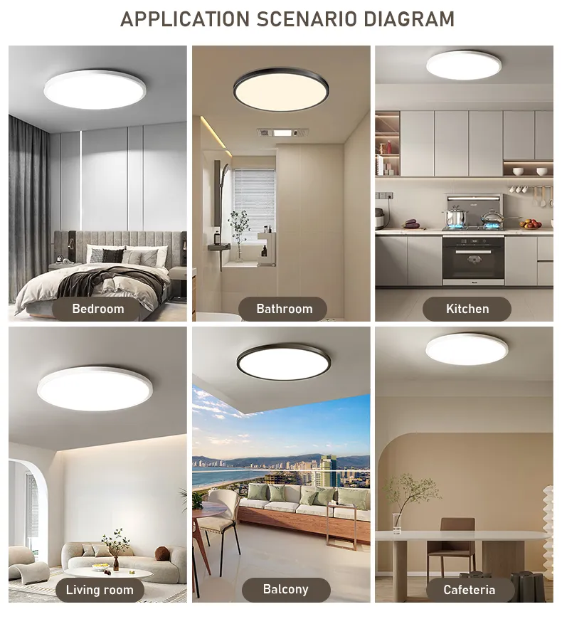 Round LED Ceiling Light for Living Room Bathroom Bedroom Living Room
