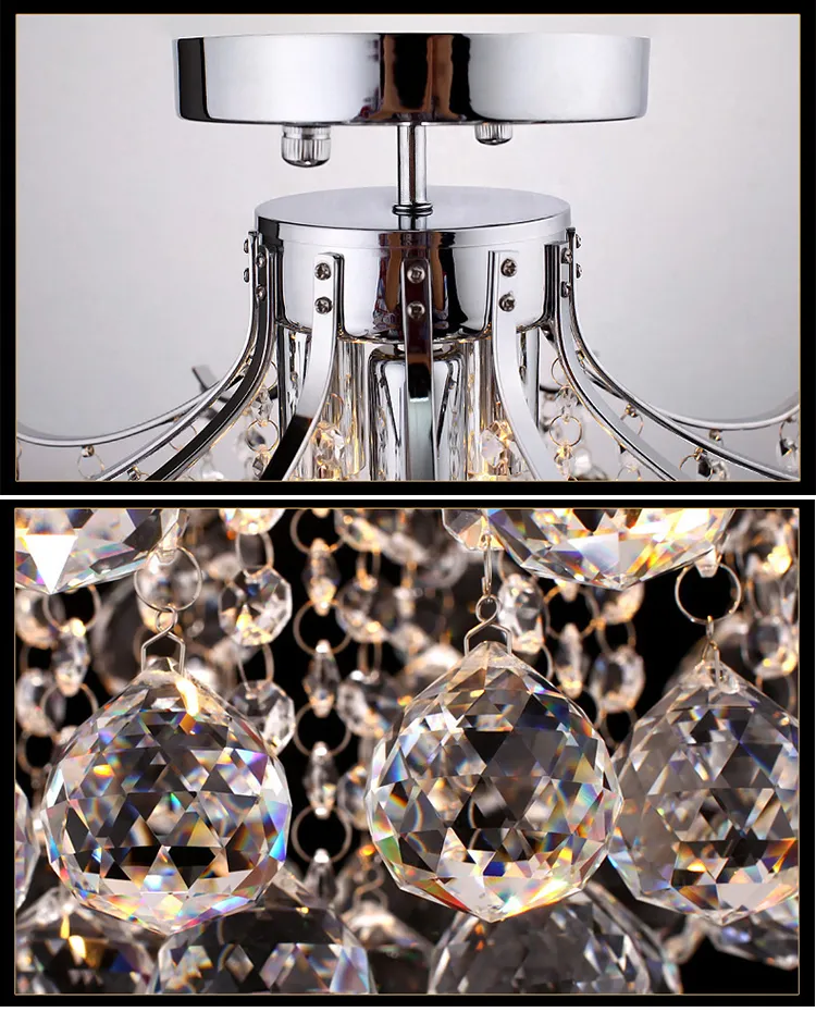 Dining Living Room Small Chandelier Crystal Home LED Ceiling Light