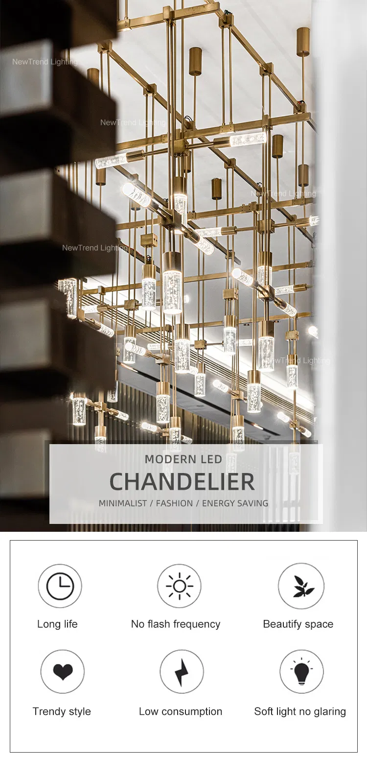 Modern Custom Hotel Lobby Banquet Hall Creative Art Engineering Chandelier