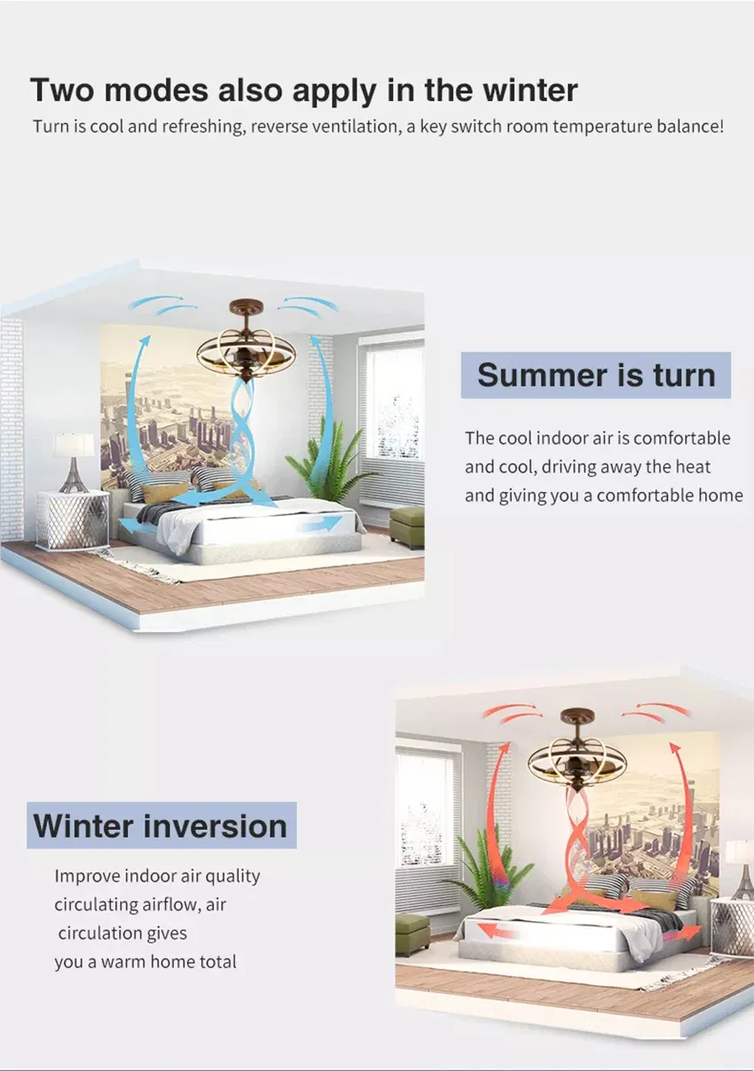 Industrial Wind Ceiling Light Household Fan Chandelier Restaurant Bedroom Ceiling Fan Light