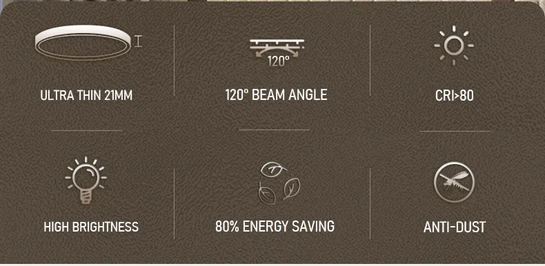 Indoor Lighting Ultra Thin LED Chandelier Ceiling Lamp Modern Round Dimming LED Ceiling Light for Home Bedroom Living Room