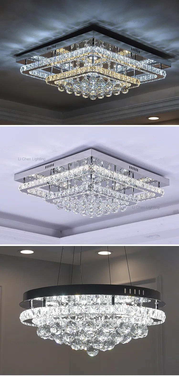 LED Modern Decorative Living Room Dining Room Crystal LED Ceiling Lamp