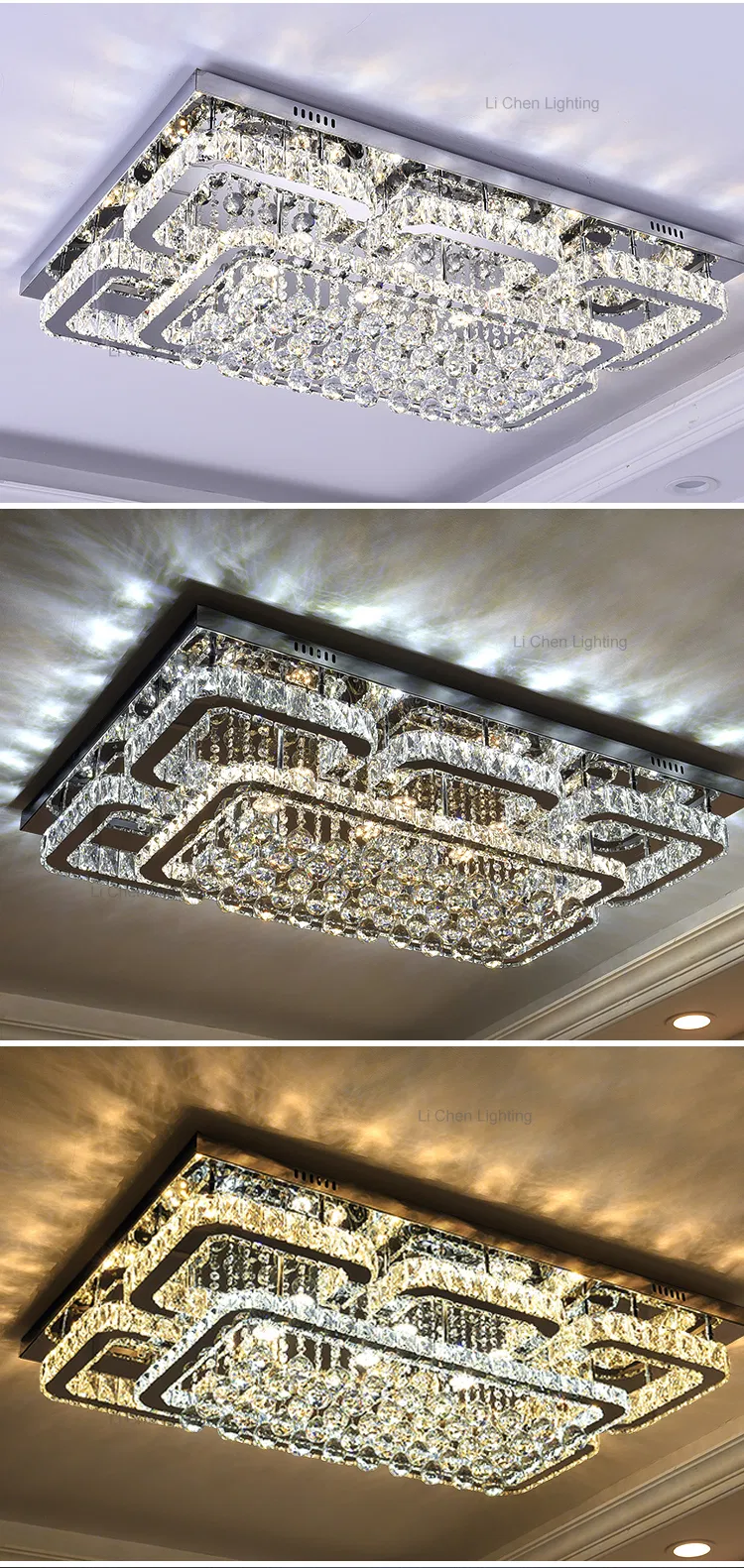 LED Modern Decorative Living Room Dining Room Crystal LED Ceiling Lamp