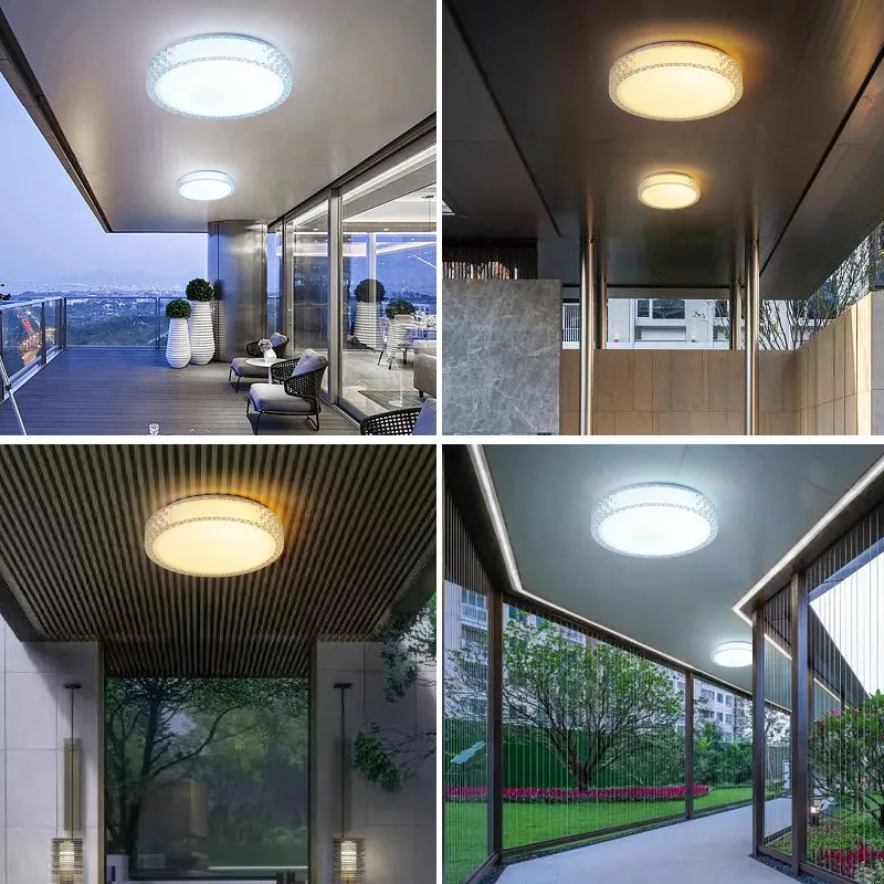 High-Brightness Solar Ceiling Light for Outdoor Patios with 5000K Daylight White &amp; IP65 Waterproof Standard