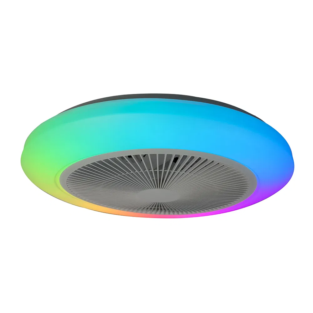 RGB Lighting 3CCT Dimmable 2.4G Remote Control Surface Smart Ceiling Fan Light