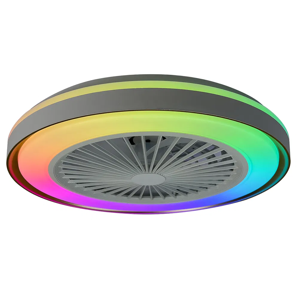 RGB Lighting 3CCT Dimmable 2.4G Remote Control Surface Smart Ceiling Fan Light