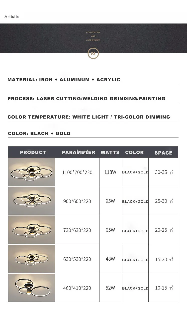 Modern Minimalist Ceiling Light Luxury Living Room LED Ceiling Lamp