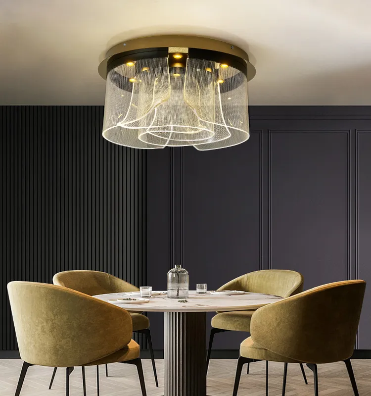 Modern Ceiling Lamp Elegant Round Flower Acrylic LED Ceiling Lights