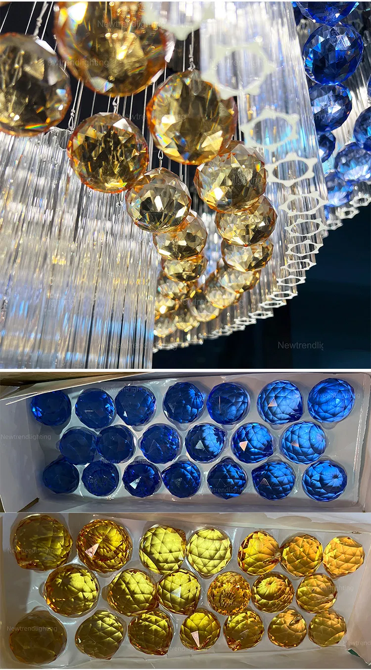 Professional Custom Indoor Hotel Decoration Lighting Luxury Crystal Ceiling Chandelier