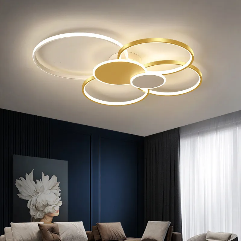 Creative Multi Circle Circle Ceiling Lamps for Bedroom Living Room