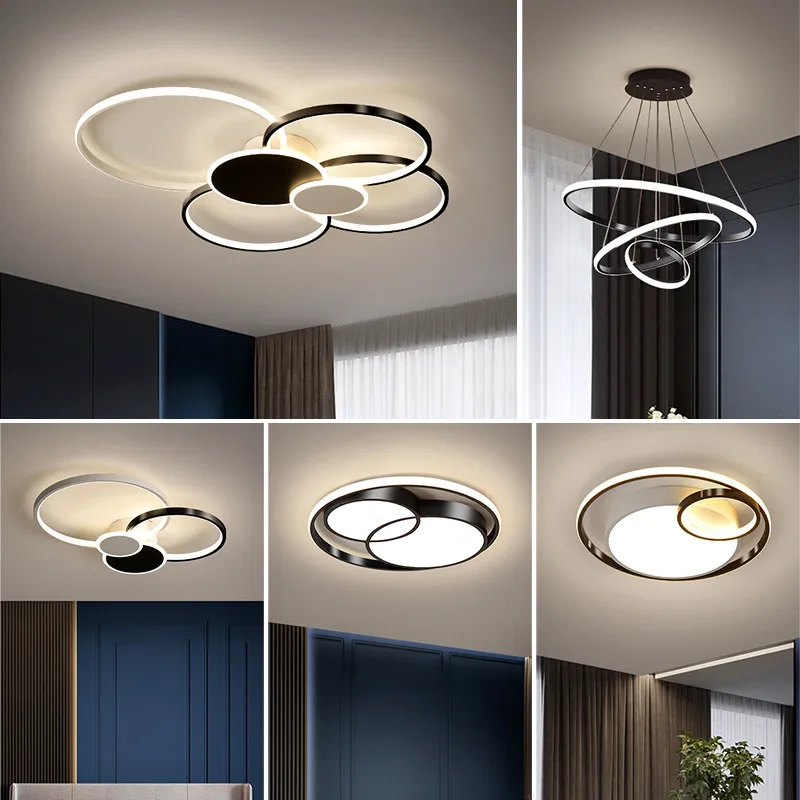 Creative Multi Circle Circle Ceiling Lamps for Bedroom Living Room