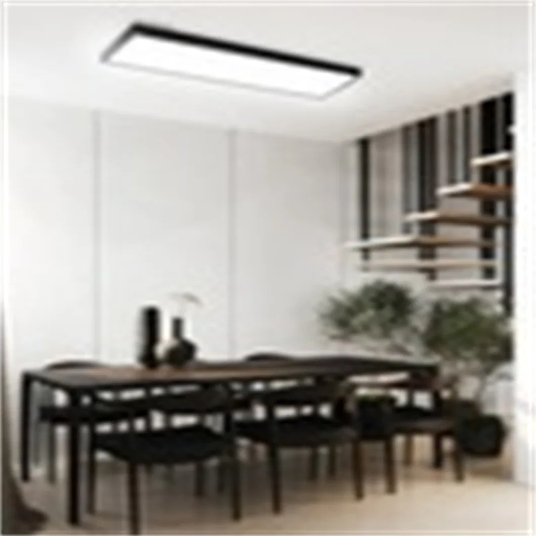 Panel LED Ceiling Lamp 120X30cm 50W Surface Mounted Ceiling Black