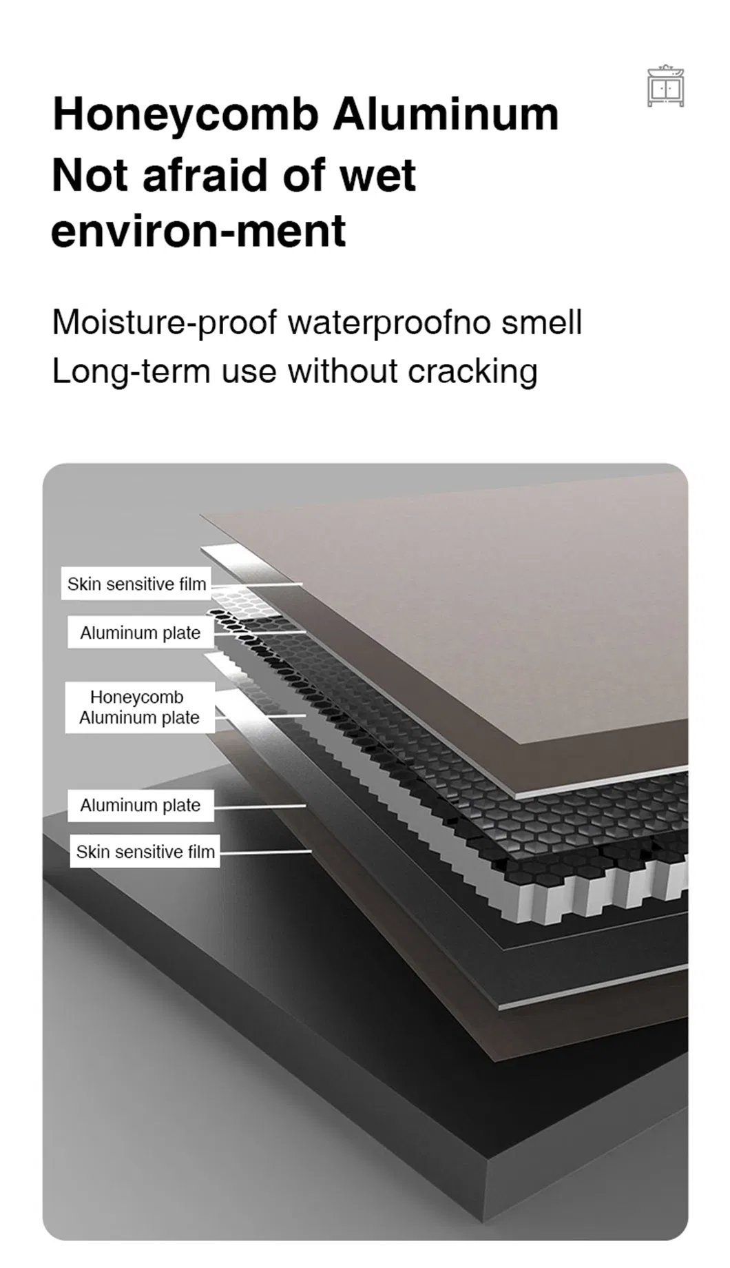 1000mm Balcony Laundry Sink Cabinet with Washing Machine in Balcony Storage Cabinet