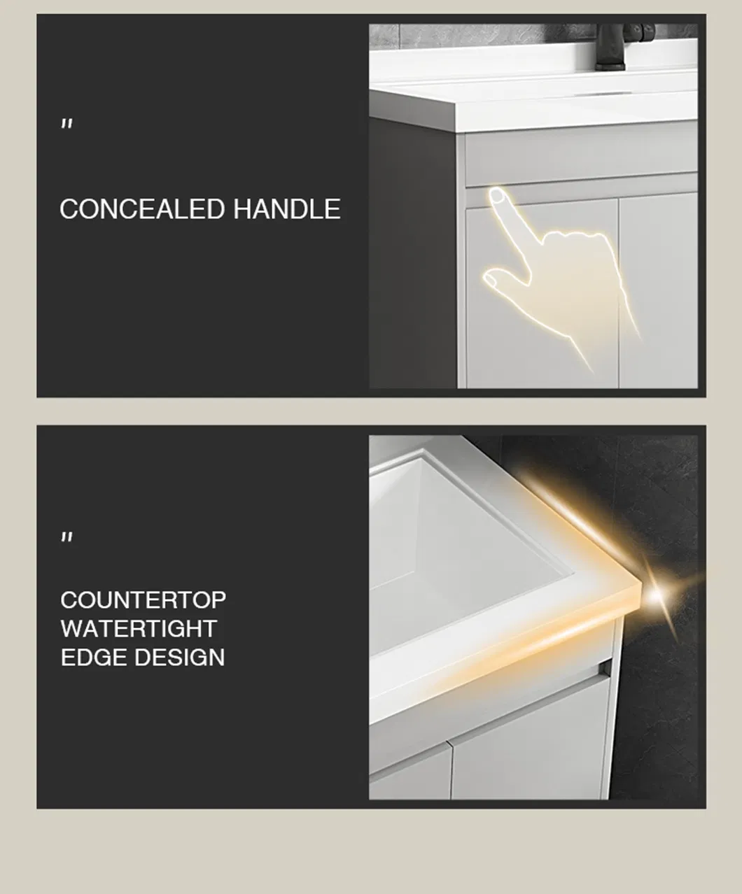 1000mm Balcony Laundry Sink Cabinet with Washing Machine in Balcony Storage Cabinet