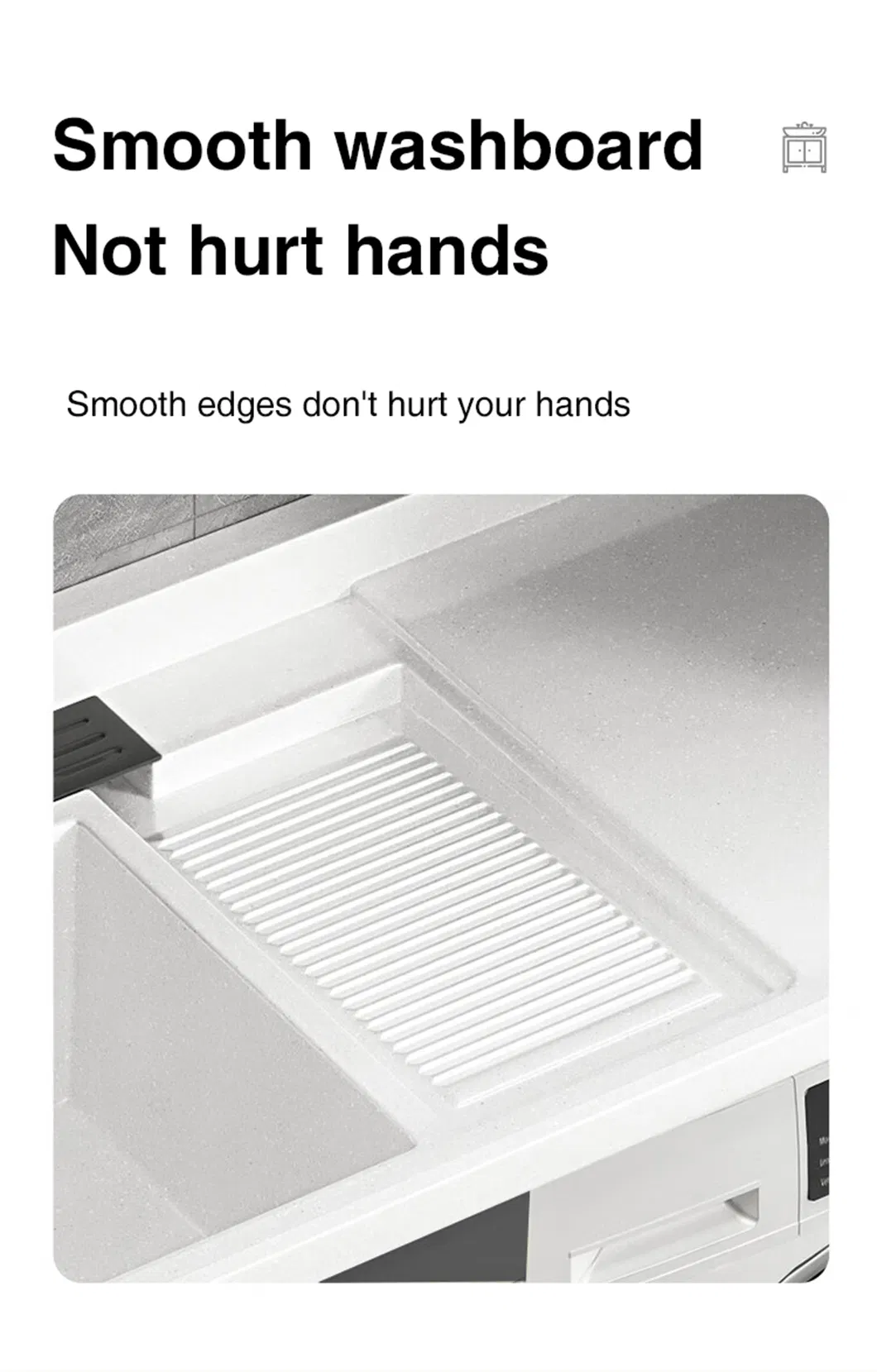 1000mm Balcony Laundry Sink Cabinet with Washing Machine in Balcony Storage Cabinet