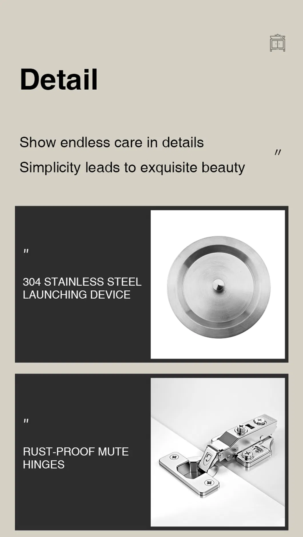 1000mm Balcony Laundry Sink Cabinet with Washing Machine in Balcony Storage Cabinet