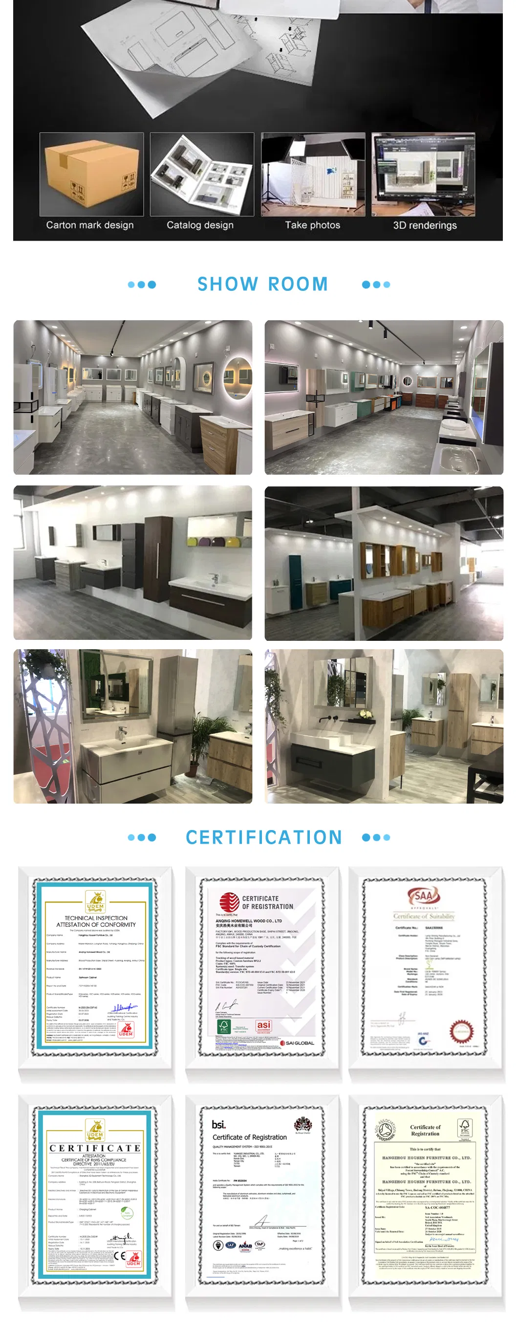 Modern Wall Mount Bathroom Vanity Washroom Storage Cabinet Set Floating Vanity