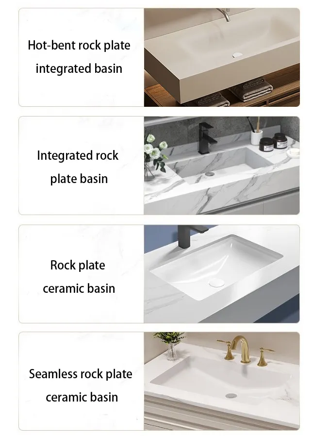 Stylish Wall-Mounted Bath Open Storage Cabinet Vanity Sink Classical Bathroom Furniture