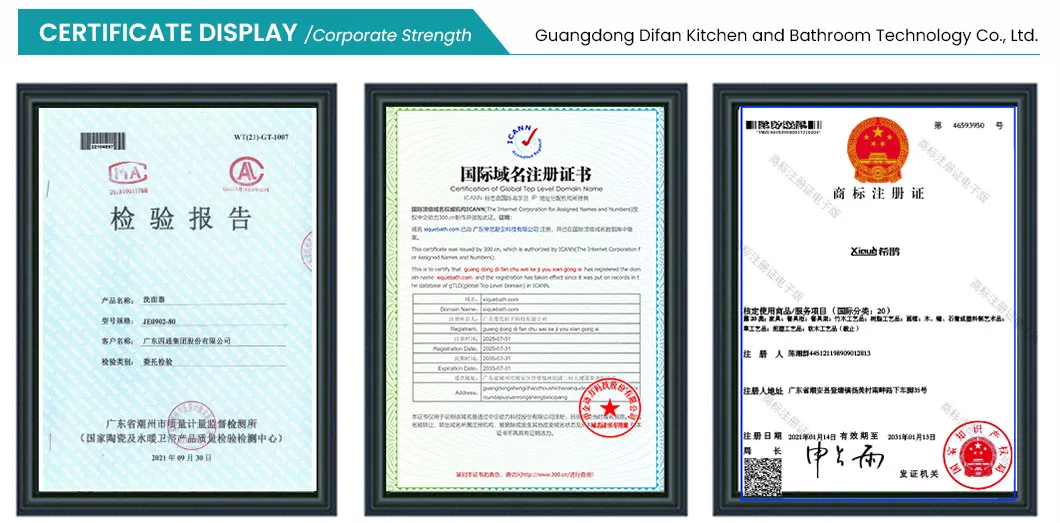 Hot-Selling Wood Color Bath Furniture Wall Hanging Mirror Bathroom Sink Cabinet