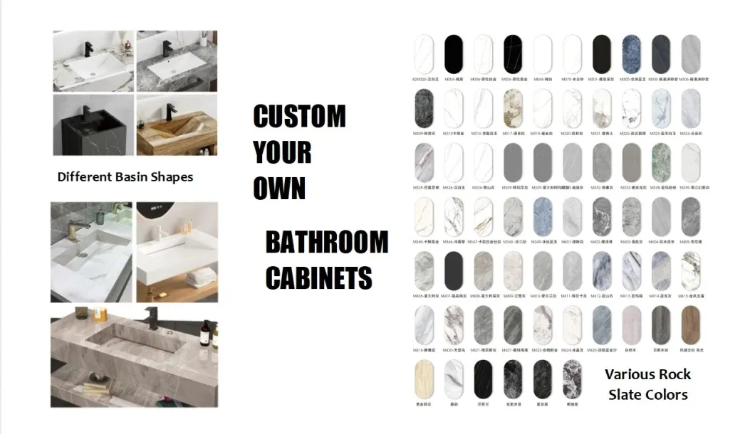 Modern Wall Mounted Bathroom Vanity Set for Bathroom Hotel Villa Apartment Washroom LED Mirror Cabinet