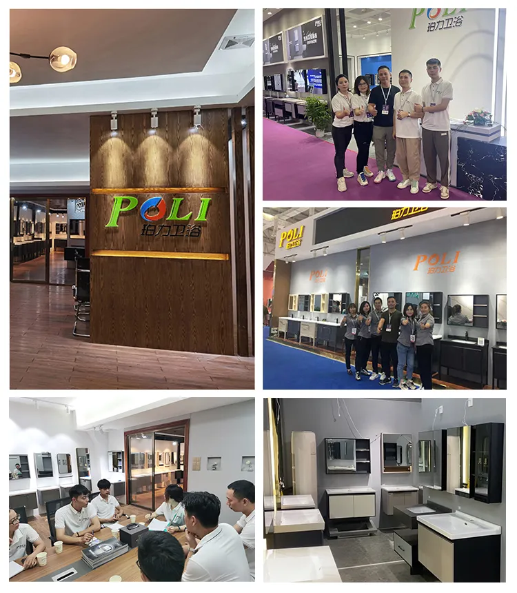 Built Multi-Functional Storage Shelf Modern Bathroom Vanity Made by Plywood Wall Mounted Bathroom Sink